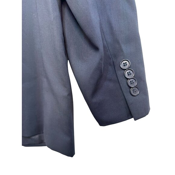 Vito Rufolo Mens Wool Suit Jacket 40R Navy Made In Italy Super 100s High Twist - Picture 15 of 16